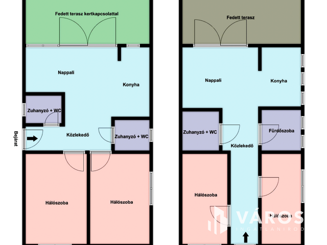 Kétlakásos ikerház 100 méterre a Balatontól