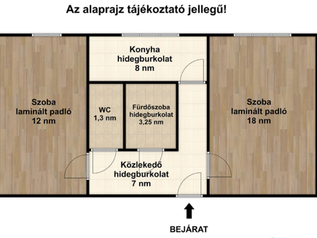 Csendes, zöldövezeti 2 szobás lakás - jó állapot