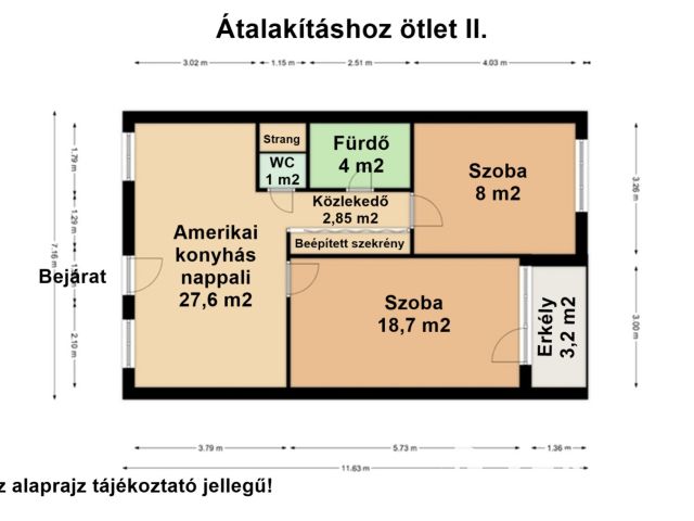 Körös-parton első emeleti, 2,5 szobás téglalakás eladó!