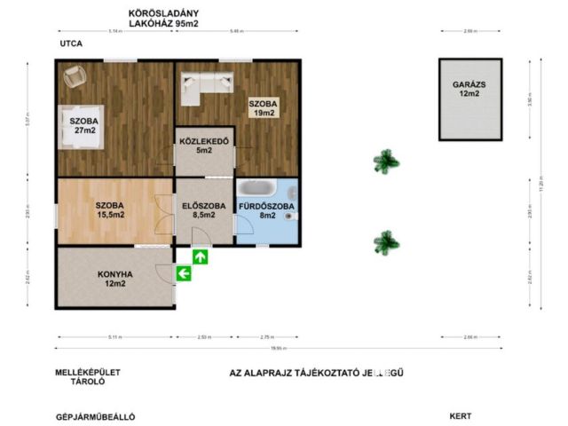 Részben felújított, stabil szerkezetű kertes ház