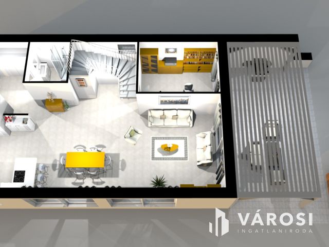 Modern, belső kétszintes családi ház remek panorámával!