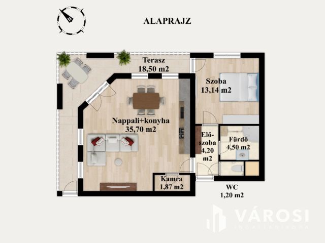 Legjobb helyen földszinti lakás garázzsal